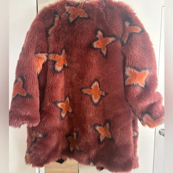 Free People Wrap Me Up Faux Fur Coat - Picture 6 of 8